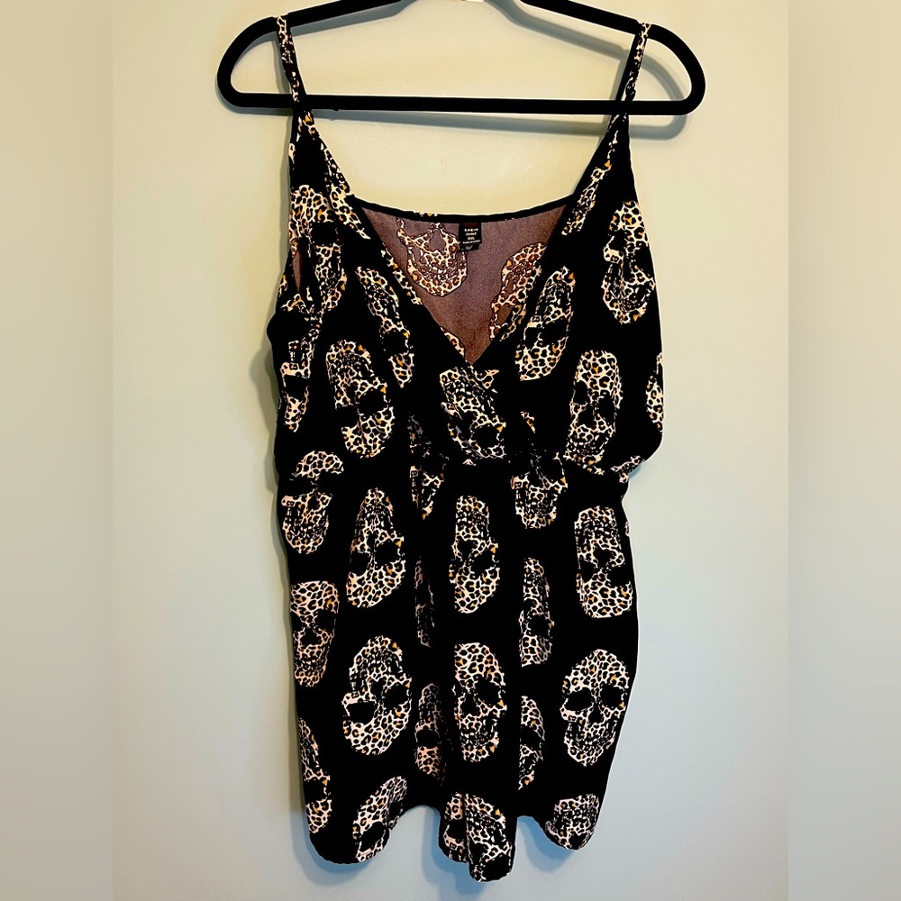 Leopard Skull Romper Shein Size 3XL